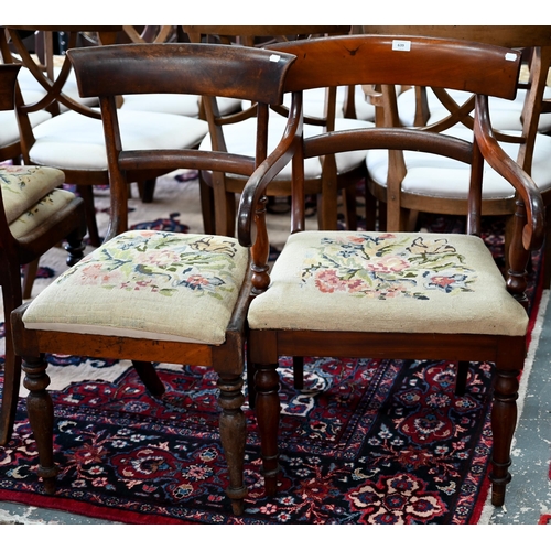 639 - #Two Victorian mahogany side chairs, differing, to/with two carvers, all a/f (4)