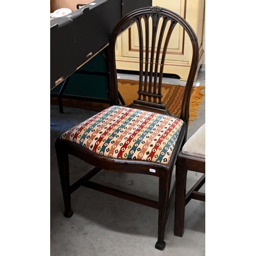 650 - Two 19th century mahogany side chairs both a/f