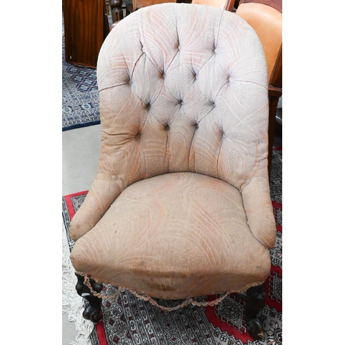 658 - #Three Victorian nursing chairs (for reupholstery)