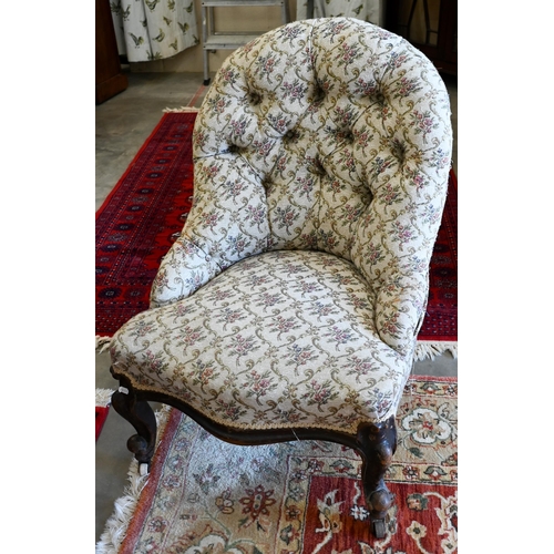 658 - #Three Victorian nursing chairs (for reupholstery)