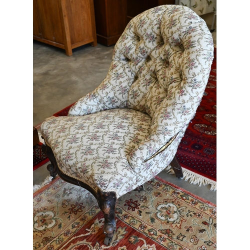 658 - #Three Victorian nursing chairs (for reupholstery)