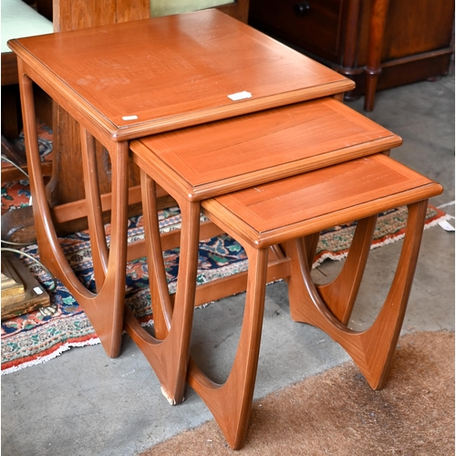 190 - # A G-Plan nest of three teak tables (circular sticker), 50 x 50 x 50 cm