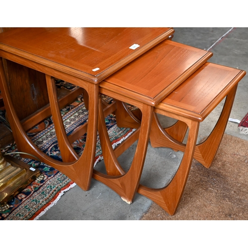 190 - # A G-Plan nest of three teak tables (circular sticker), 50 x 50 x 50 cm