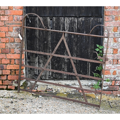 2 - An antique weathered wrought iron estate gate