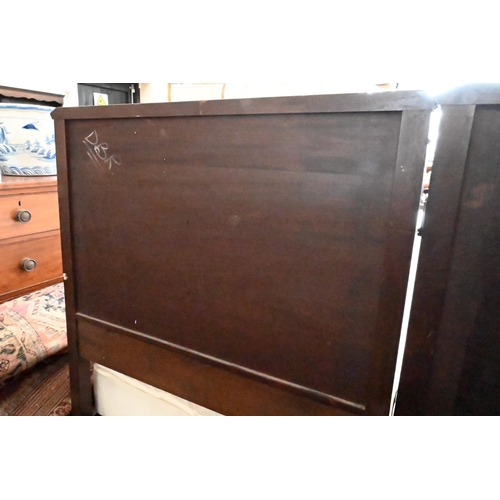 266 - A pair of Edwardian mahogany single beds each c/w sprung base and Harriso BedTailor Classic 148 matt... 