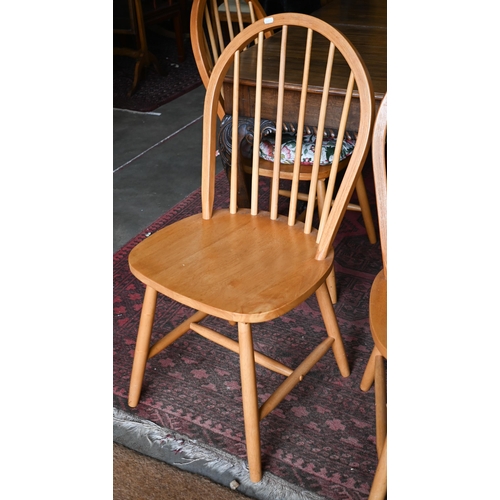 275 - Set of four Ercol-style elm spindle back dining chairs (4)