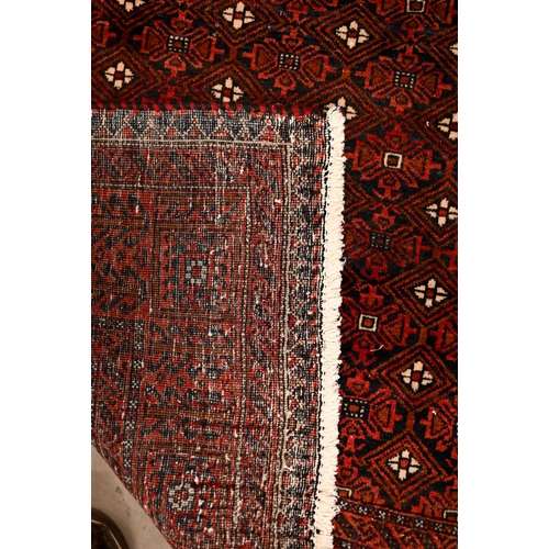 278 - Afghan red ground prayer rug, 156 x 80 cm to/w two Persian baluch rugs, 177 x 90 and 156 x 80 cm (3)