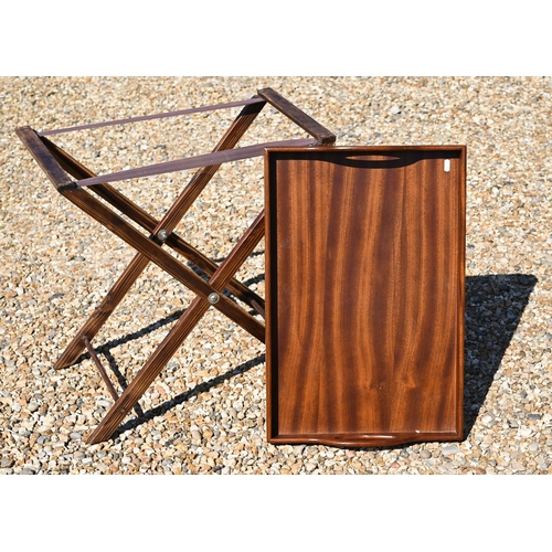 295 - A modern tray-top butler's table on folding stand