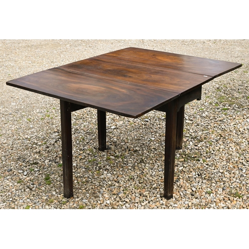 308 - # A 19th century mahogany drop leaf dining table, 124 x 94 x 70 cm