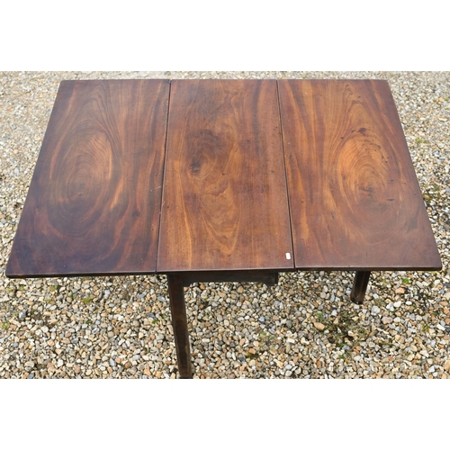 308 - # A 19th century mahogany drop leaf dining table, 124 x 94 x 70 cm