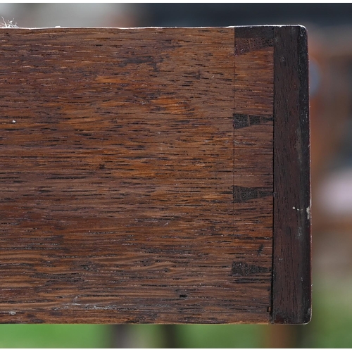 322 - A Georgian mahogany folding card table with baise lining and frieze drawer 80 cm x 40 cm x 72 cm h