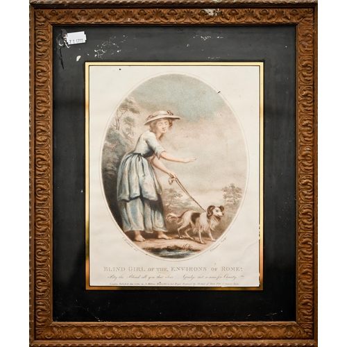 360 - Two 18th century engravings - Country Girl of Tuscany and Blind Girl of the Environs of Rome, pub 17... 