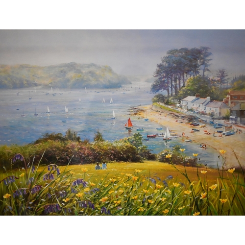 363 - Dyer - two ltd edition Cornish coastal landscapes - St Mawes and Helford Passage, 51 x 67 cm (2)