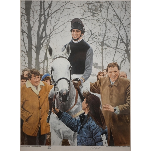 366 - Two limited edition prints - Red Rum by A J Gadd, pencil signed, 51 x 39 cm and Desert Orchid The Wi... 