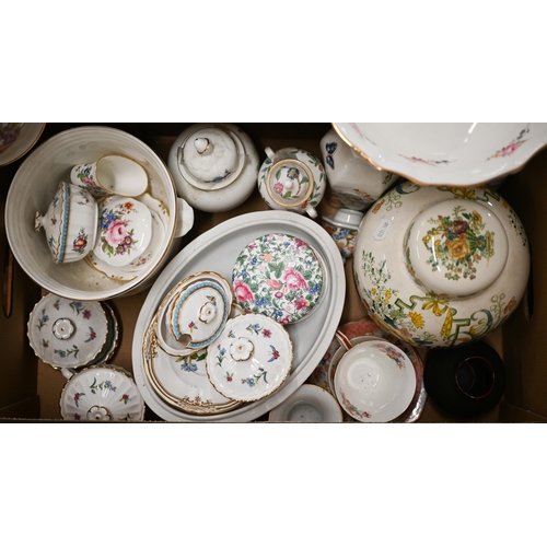 403 - A quantity of Hammersley and other floral-printed ceramics to/w a Doulton 1605 vase (box)