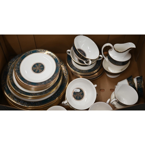 412 - A Royal Doulton Carlyle part dinner/tea service - 45 pieces (box)