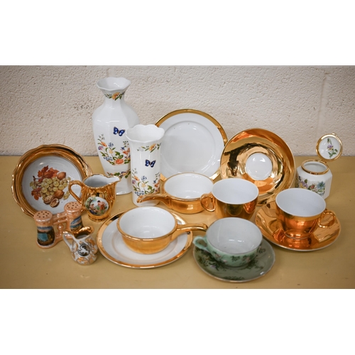 418 - # Three boxes of decorative ceramics including tea wares, wall plates etc (3)