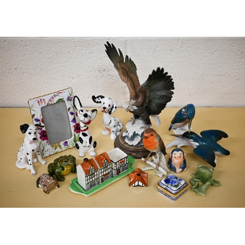 430 - An extensive collection of ceramic birds and other animals etc (2 boxes)