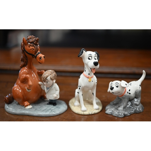 462 - A boxed Royal Doulton Thelwell group 'Detecting Ailments' NT8, to/w two Disney Dalmatians and three ... 