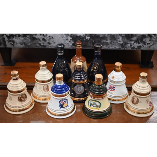 472 - Ten Wade Bells whisky commemorative bell decanters (full)