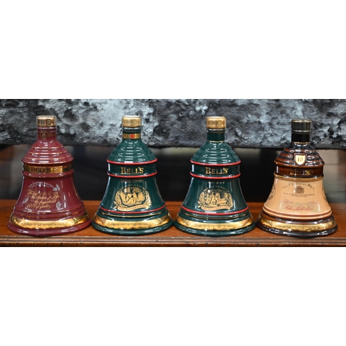 473 - Ten Wade Bells whisky commemorative bell decanters (full)