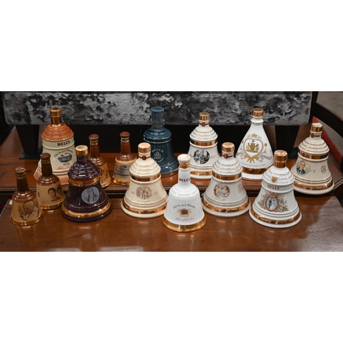 474 - Ten Wade Bells whisky commemorative bell decanters (full) to/w four smaller examples (14)