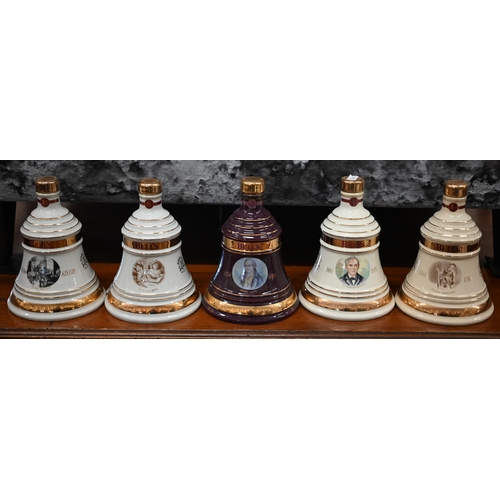 474 - Ten Wade Bells whisky commemorative bell decanters (full) to/w four smaller examples (14)