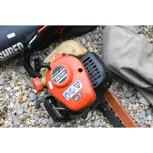 66 - An Echo HC2300 petrol hedge trimmer, to/w a Shred N Vac ES2400 petrol leaf blower with collecting ba... 