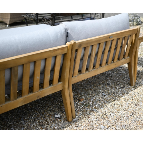 9 - Cox & Cox, an all weather outdoor seating set comprising a two part sofa, pair of low tables, al... 