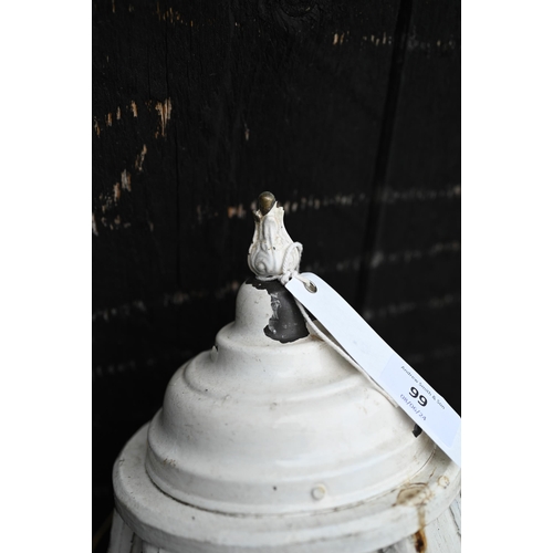 99 - An old weathered wooden tapering dovecote hood, a/f