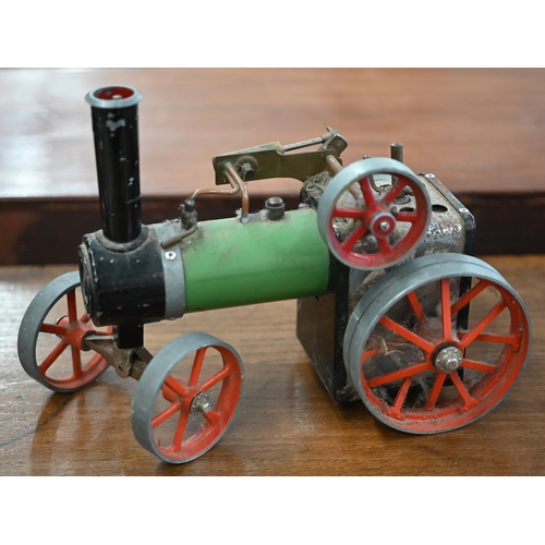 511 - A Mamod steam traction engine and static engine to/w an Optitec Hot Air Motor kit (3)