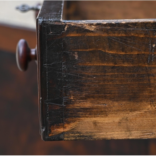 529 - A Victorian mahogany side cabinet with single drawer over panelled cupboard 78 cm x 46 cm x 80 cm h