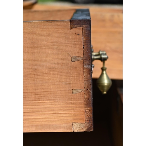 531 - A Victorian mahogany and flame mahogany chest of two short over two long drawers 112 cm x 50 cm x 74... 