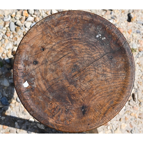 537 - Three rustic milking/cutty stools to/w a metal framed bar stool (4)