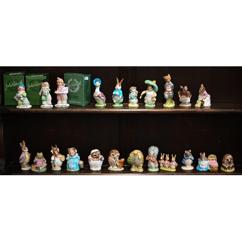 463 - Three boxed Beswick 'Little Loveables' clowns to/w five Beswick Beatrix Potter figures with gold bac... 