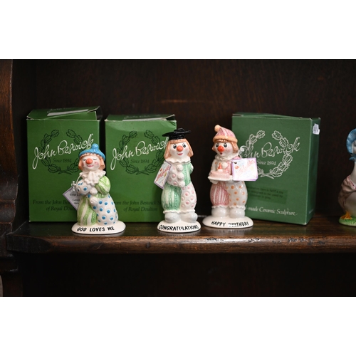 463 - Three boxed Beswick 'Little Loveables' clowns to/w five Beswick Beatrix Potter figures with gold bac... 