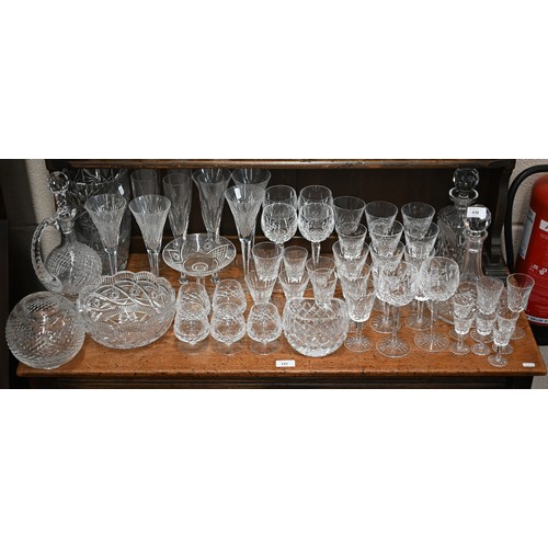 438 - A quantity of good quality cut glassware, including Waterford 'Lismore' (hock, wine and sherry, clar... 