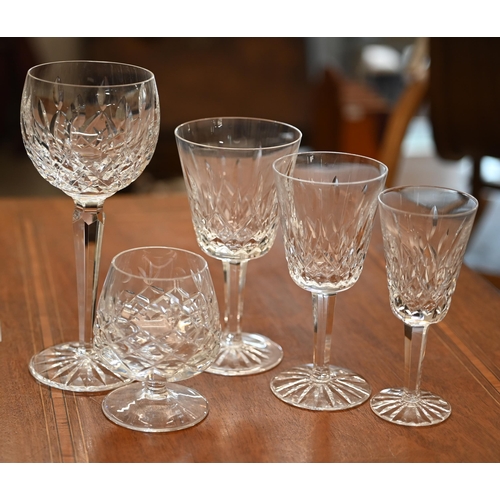 438 - A quantity of good quality cut glassware, including Waterford 'Lismore' (hock, wine and sherry, clar... 