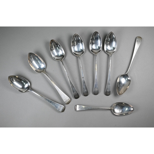 126 - Four George III Old English pattern silver tablespoons, George Smith (II) & Thomas Hayter, Londo... 