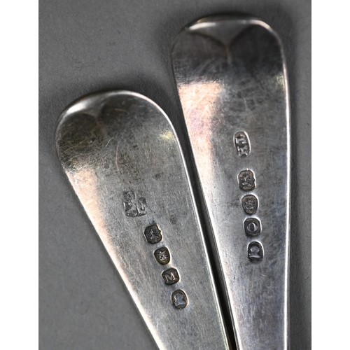 126 - Four George III Old English pattern silver tablespoons, George Smith (II) & Thomas Hayter, Londo... 