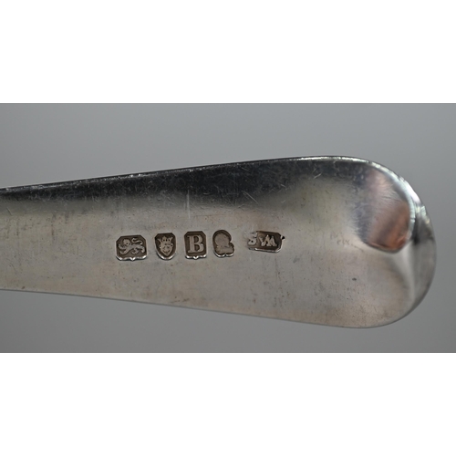 178 - A George III silver Old English Pattern basting spoon, maker WS (not identified), London 1797, 3.4oz... 