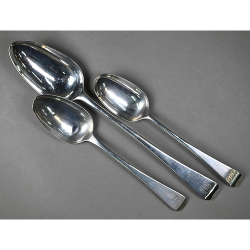 180 - A George III silver Old English Pattern stuffing spoon, George Smith & William Fearn, London 179... 