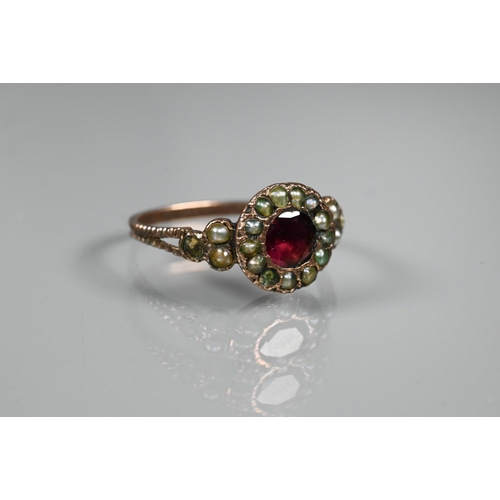 242 - A collection of antique and later jewellery items including two Victorian garnet set rings, oval cam... 