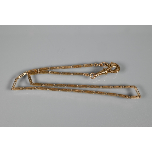 249 - A short fancy-linked 9ct gold chain, with swivel fastener, 7.5g