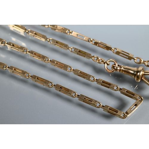 249 - A short fancy-linked 9ct gold chain, with swivel fastener, 7.5g