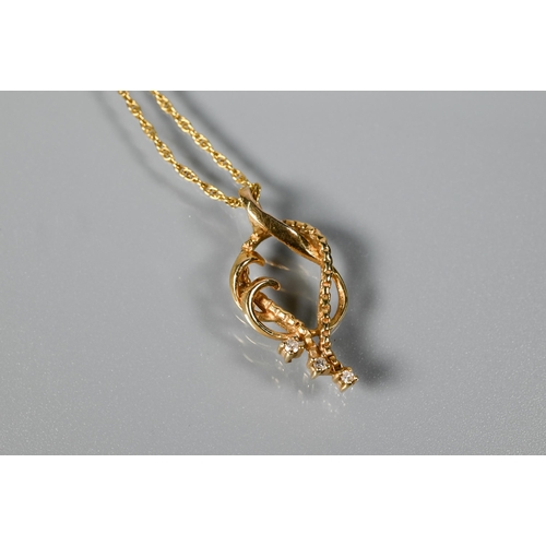 275 - A 9ct yellow gold belcher chain, 30 cm, a 9ct pendant on chain set citrine and seed pearls, and a 9c... 