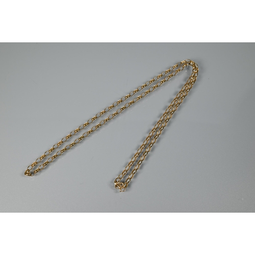 275 - A 9ct yellow gold belcher chain, 30 cm, a 9ct pendant on chain set citrine and seed pearls, and a 9c... 