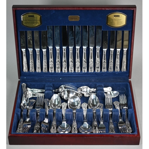3 - A canteen of Viners (Sheffield) epns 'Kings Royal' flatware and cutlery for eight settings (little u... 
