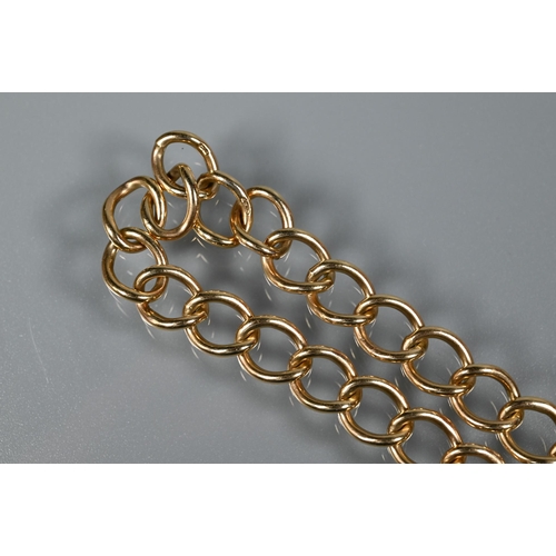 363 - A 9ct yellow gold curb bracelet with padlock and safety chain attached, 15.3g