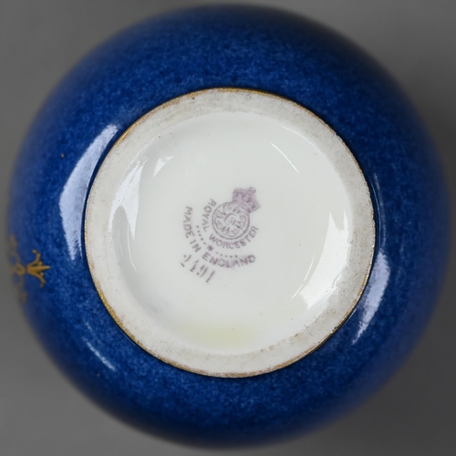 535 - A Royal Worcester small bowl painted with fruit, signed AG Moseley (George), 1928, 8 cm diameter, to... 